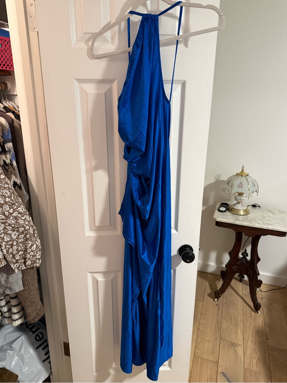 Royal Blue one shoulder Maxi Dress